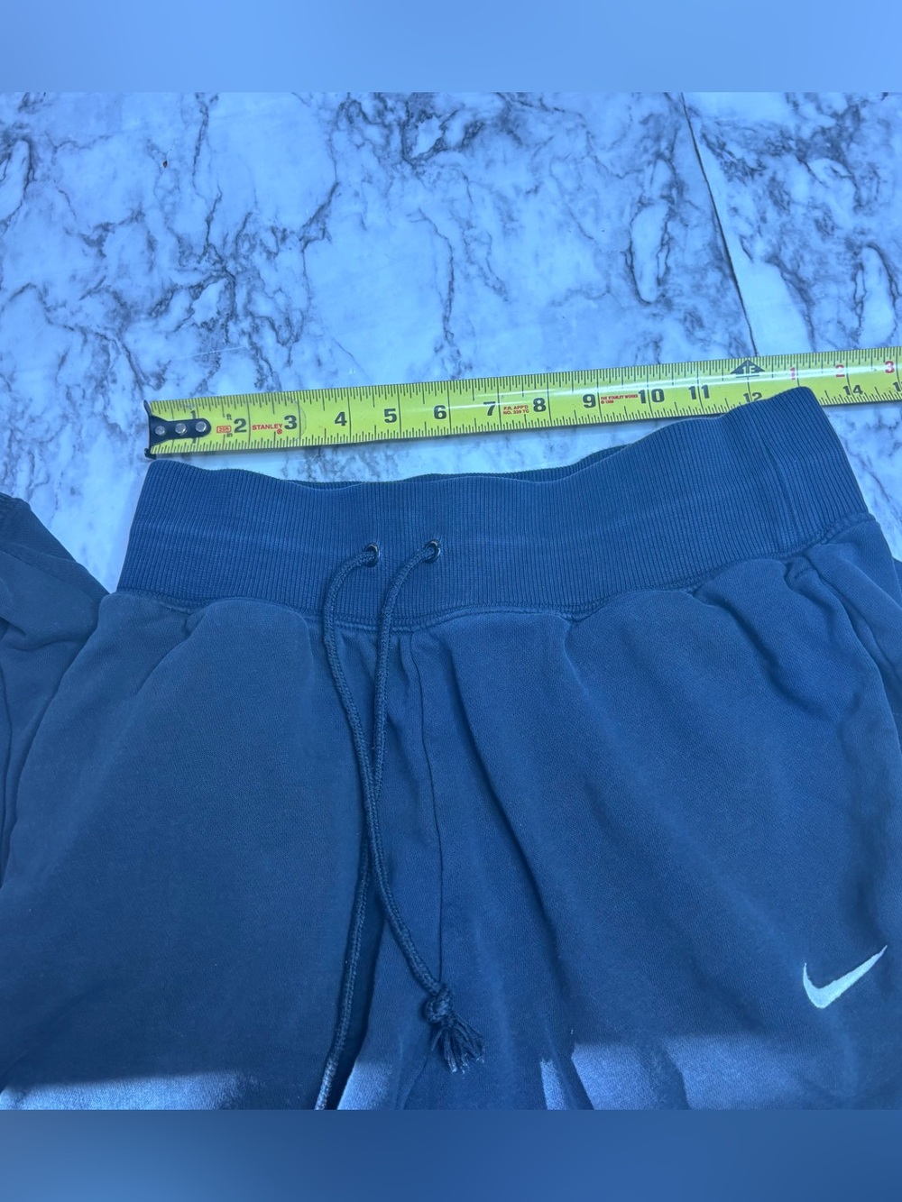 Nike Black Jogger Sweatpants joggers fit White Swoosh size small loungewear - Picture 6 of 8